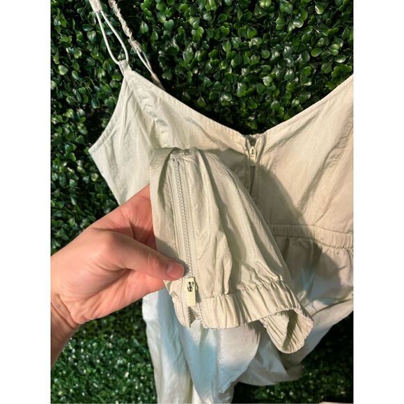 Free People NWT Down To Earth Nylon Romper Summer Mist Light Green Sz XS - Picture 8 of 11